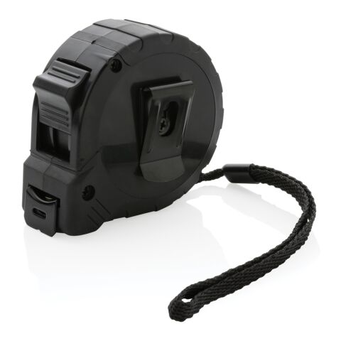 Mètre 5M/19mm en plastique recyclé RCS avec bouton d&#039;arrêt noir | sans marquage | non disponible | non disponible