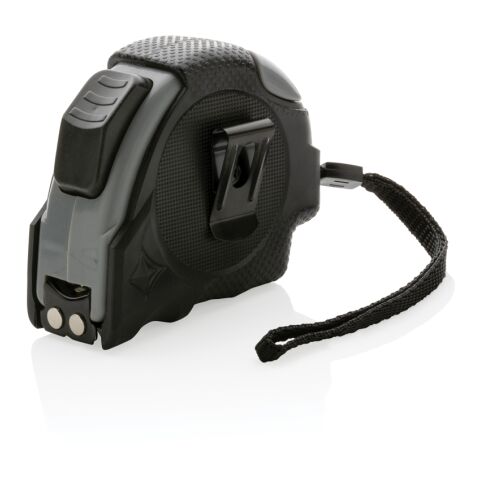 Mètre ruban Auto stop 5M/19mm en plastique recyclé RCS noir | sans marquage | non disponible | non disponible