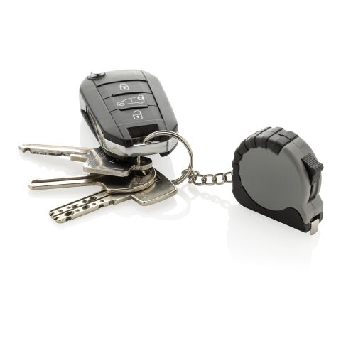 Porte-clés avec ruban de 1M en ABS RCS MeasureMate gris | sans marquage | non disponible | non disponible