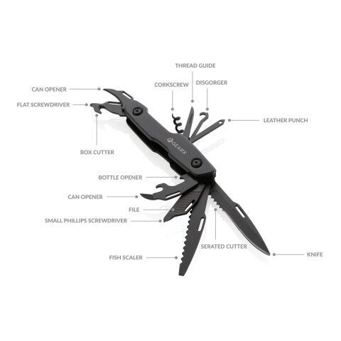 Couteau multifonction Gear X noir | sans marquage | non disponible | non disponible