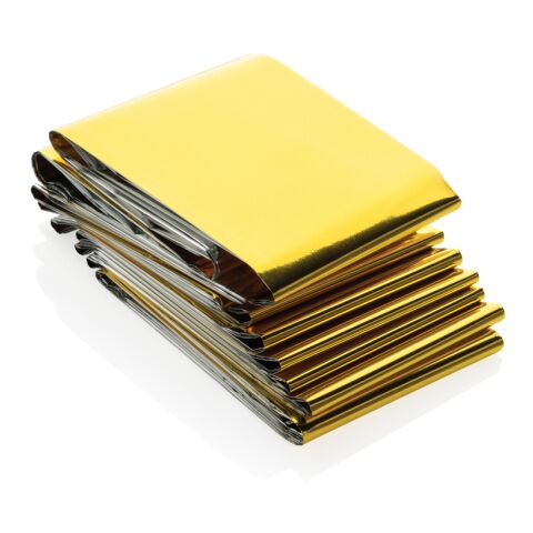 Couverture de secours dans une pochette en rPET RCS Solra noir | sans marquage | non disponible | non disponible