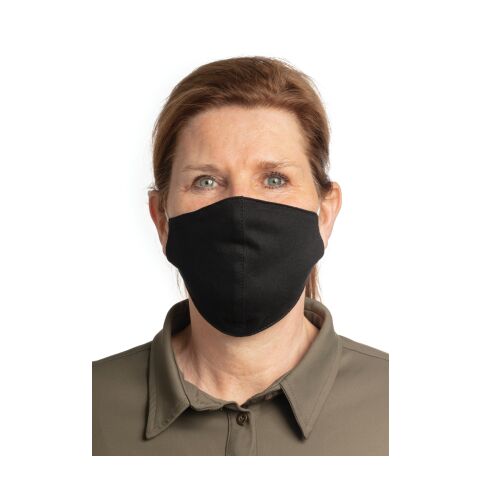 Masque barrière réutilisable à 2 couches en coton noir | sans marquage | non disponible | non disponible