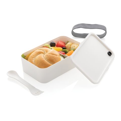 Boîte à Lunch en PP avec cuichette blanc | sans marquage | non disponible | non disponible