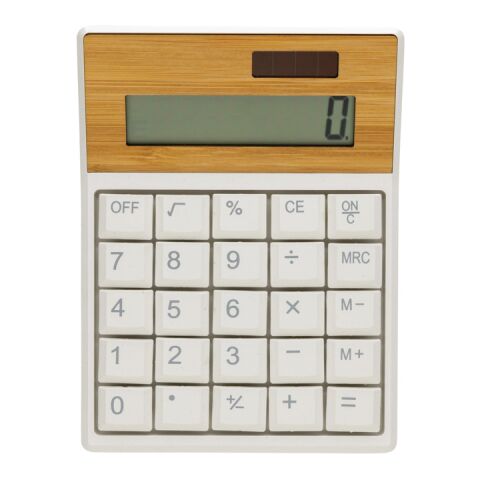 Calculatrice en bambou FSC® et plastique recyclé RCS Utah marron | sans marquage | non disponible | non disponible