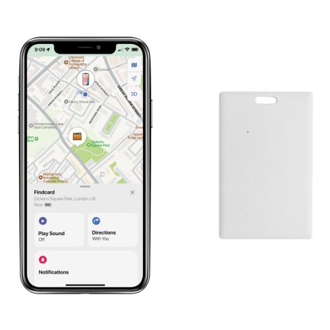 Carte de géolocalisation en plastique RCS Findcard blanc | sans marquage | non disponible | non disponible