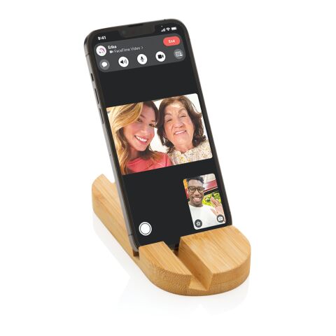 Tablette en bambou et support téléphone marron | sans marquage | non disponible | non disponible