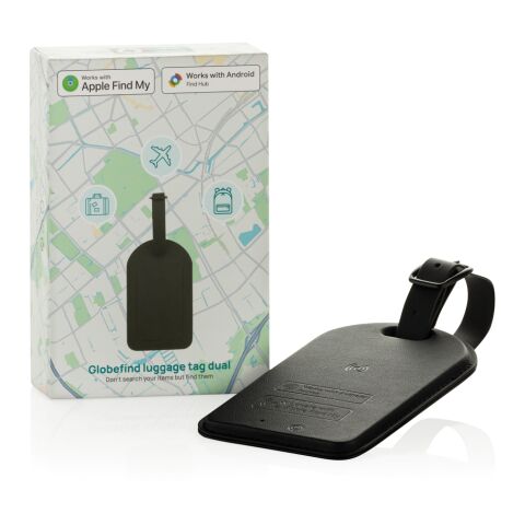 Étiquette à bagages avec géolocalisation Globefind Dual RCS noir | sans marquage | non disponible | non disponible