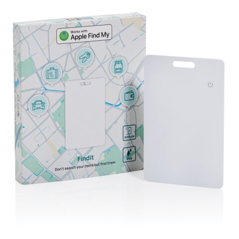 Carte de géolocalisation rechargeable en ABS RCS Findit blanc | sans marquage | non disponible | non disponible