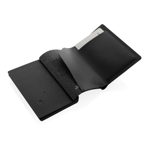 Porte cartes avec géolocalisation en polyester RCS Seekcard noir | sans marquage | non disponible | non disponible