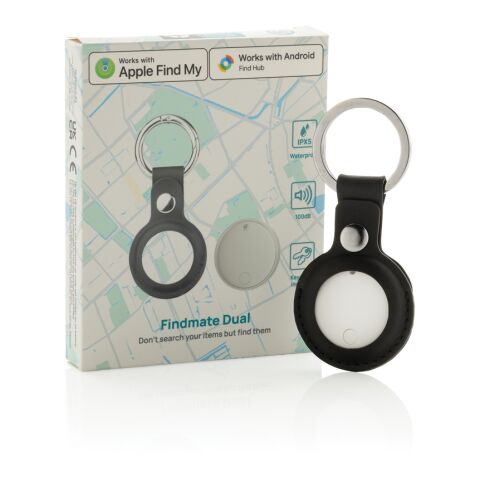 Retrouve-clés en plastique recyclé RCS Findmate Dual blanc | sans marquage | non disponible | non disponible