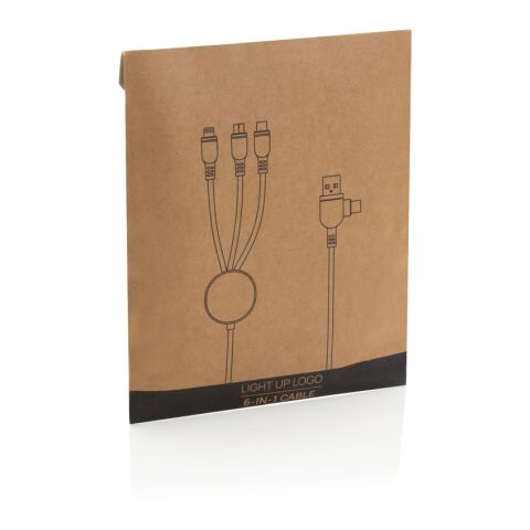 Câble 6 en 1 lumineux noir | sans marquage | non disponible | non disponible