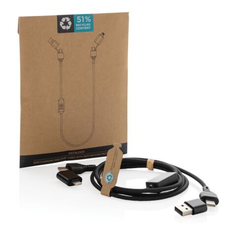 Câble de protection contre le piratage Datalock recyclé RCS noir | sans marquage | non disponible | non disponible