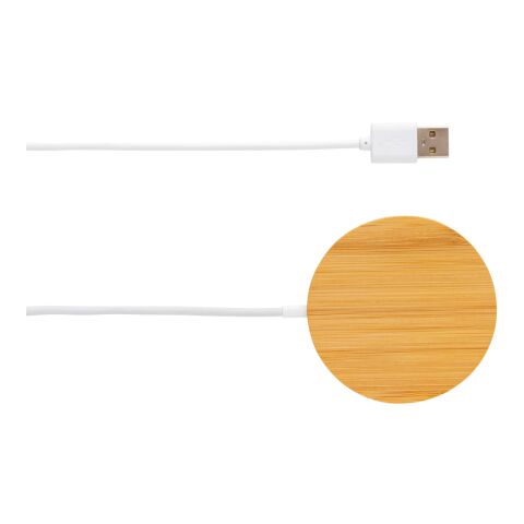 Chargeur magnétique sans fil en bambou 10W marron | sans marquage | non disponible | non disponible