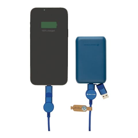 Câble Oakland 1,2 mètres 6-in-1 à charge rapide 60W bleu | sans marquage | non disponible | non disponible