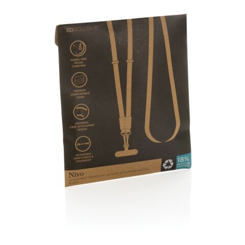 Lanière en PET recyclé RCS Nivo noir | sans marquage | non disponible | non disponible