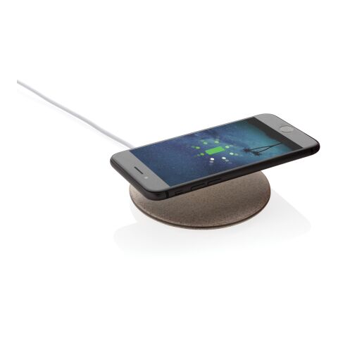 Chargeur à induction 5W en fibre de paille marron | sans marquage | non disponible | non disponible