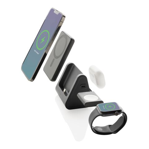 Chargeur 3 en 1 avec powerbank en plastique RCS Powerbase noir | sans marquage | non disponible | non disponible