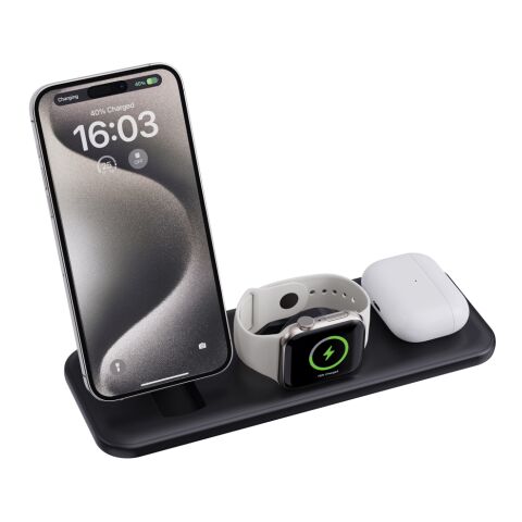 Chargeur 3 en 1 magnétique 15W Urban Vitamin Torrance noir | sans marquage | non disponible | non disponible