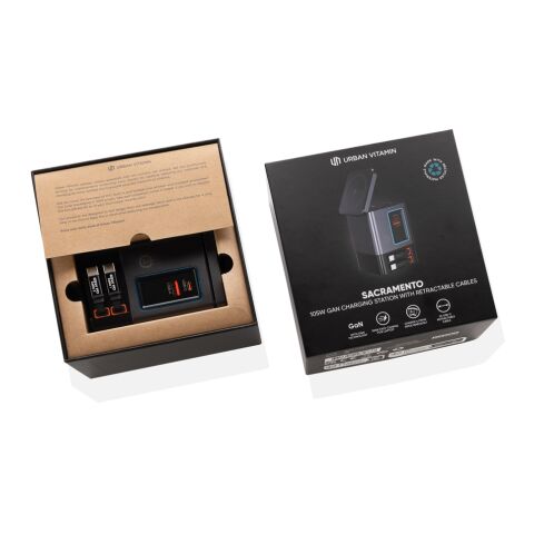 Chargeur 105W avec câbles Urban Vitamin Sacramento gris-noir | sans marquage | non disponible | non disponible