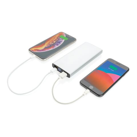 Batterie de secours 10.000 mAh avec PD 18W argent | sans marquage | non disponible | non disponible