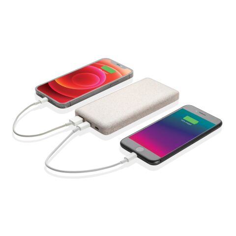 Powerbank en fibre de paille de blé 10.000 mAh marron | sans marquage | non disponible | non disponible