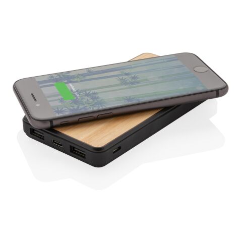 Batterie de secours 8000mAh en plastique recyclé FSC®&amp; RCS marron | sans marquage | non disponible | non disponible