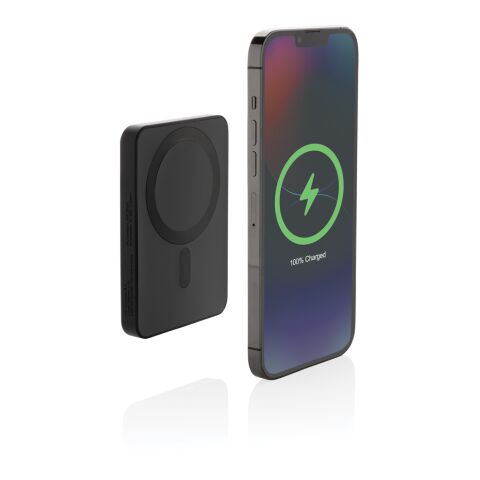 Powerbank magnétique 5000mAh en plastique RCS Magnetix noir | sans marquage | non disponible | non disponible