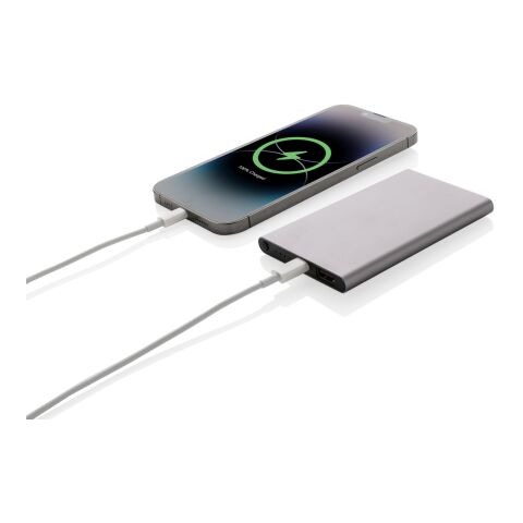 Powerbank 4000mAh en plastique recyclé/aluminium RCS gris | sans marquage | non disponible | non disponible
