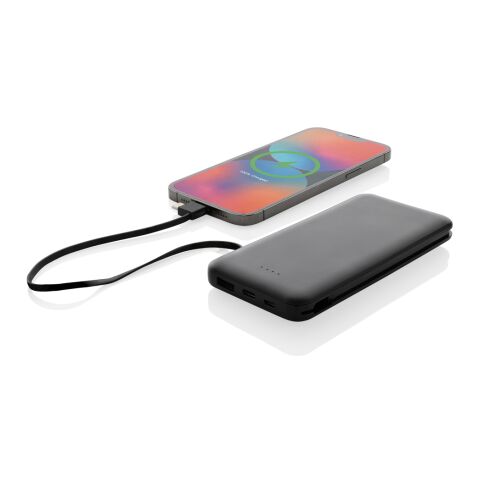 Powerbank 10.000 mAh en plastique RCS Lockhart noir | sans marquage | non disponible | non disponible