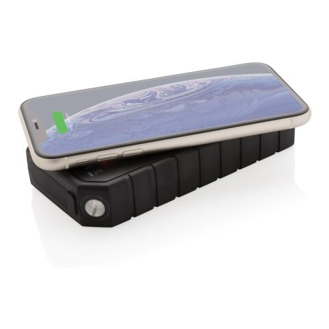 Powerbank solaire 10.000mAh et 10W en plastique recyclé RCS noir | sans marquage | non disponible | non disponible