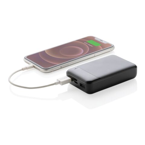 Batterie de secours 10.000 mAh en plastique recyclé RCS noir | sans marquage | non disponible | non disponible