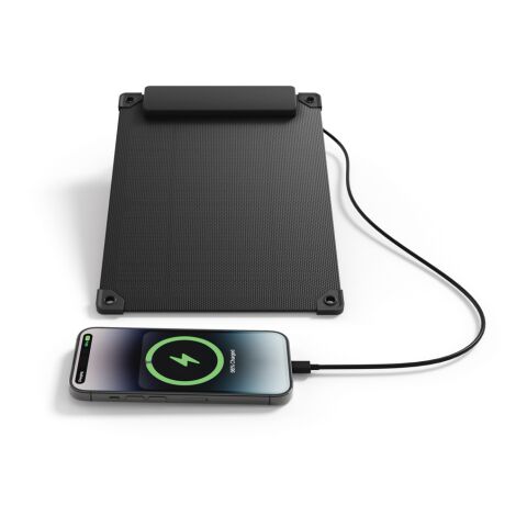 Panneau solaire portable en plastique recyclé 5W Solarpulse noir | sans marquage | non disponible | non disponible