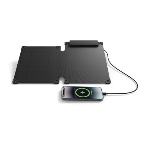 Panneau solaire portable en plastique recyclé 10W Solarpulse noir | sans marquage | non disponible | non disponible