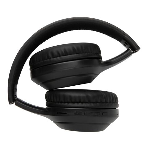 Casque audio en plastique recyclé RCS noir | sans marquage | non disponible | non disponible