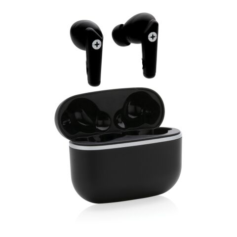Écouteurs 2.0 TWS Swiss Peak en plastique recyclé RCS noir | sans marquage | non disponible | non disponible