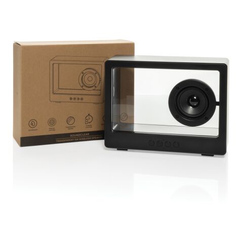 Enceinte 5W sans fil et translucide Soundclear noir