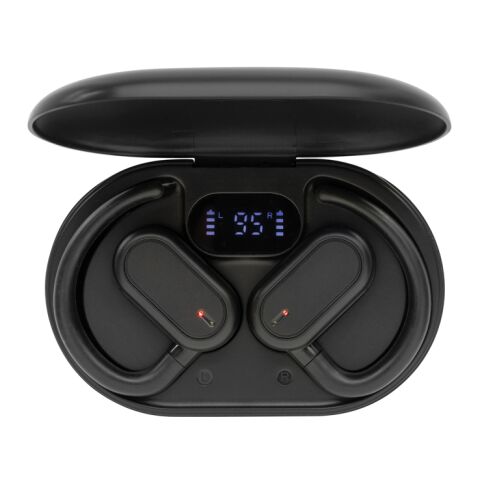 Écouteurs TWS à oreille ouverte en plastique RCS Fitsound noir | sans marquage | non disponible | non disponible
