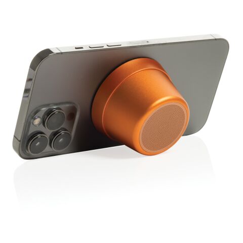 Haut-parleur magnétique 5W en aluminium recyclé RCS Nivio orange | sans marquage | non disponible | non disponible