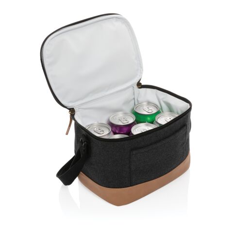 Sac iso six canettes Impact AWARE™ en toile 16oz recyclé noir | sans marquage | non disponible | non disponible