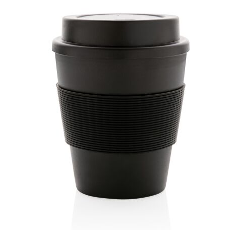 Mug en PP recyclable avec couvercle à vis 350ml noir | sans marquage | non disponible | non disponible