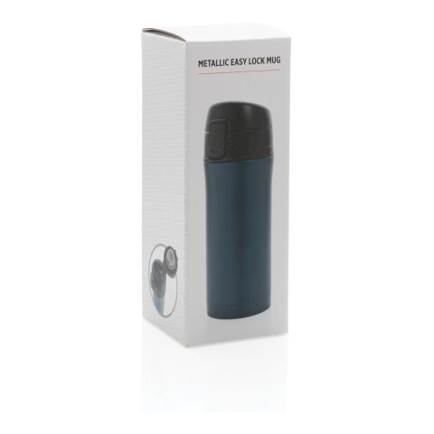 Mug à verrouillage facile métallique mat bleu | sans marquage | non disponible | non disponible