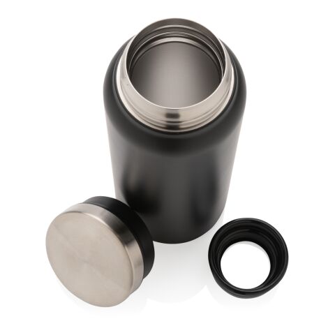 Bouteille à vide en acier inoxydable recyclé RCS noir-noir | sans marquage | non disponible | non disponible