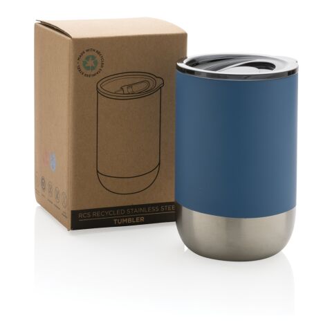 Mug en acier inoxydable recyclé RCS bleu | sans marquage | non disponible | non disponible