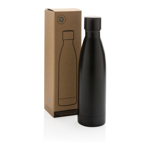 Bouteille iso couleur pleine en acier inoxydable recyclé RCS noir | sans marquage | non disponible | non disponible | non disponible