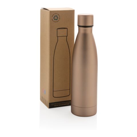 Bouteille iso couleur pleine en acier inoxydable recyclé RCS marron | sans marquage | non disponible | non disponible | non disponible