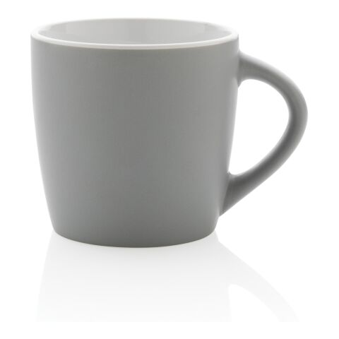 Mug en céramique avec intérieur coloré gris-blanc | sans marquage | non disponible | non disponible