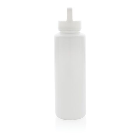 Bouteille 500ml en PP recyclé RCS et avec poignée blanc | sans marquage | non disponible | non disponible