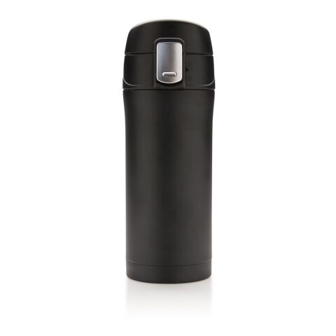 Mug 300ml à fermeture facile en acier inoxydable recyclé RCS noir | sans marquage | non disponible | non disponible