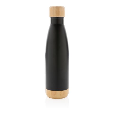 Bouteille isotherme en acier avec finition bambou noir | sans marquage | non disponible | non disponible