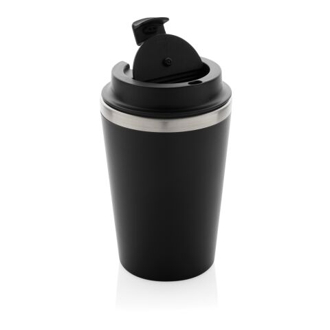Mug 350ml à double paroi en PP recyclé RCS Java noir | sans marquage | non disponible | non disponible